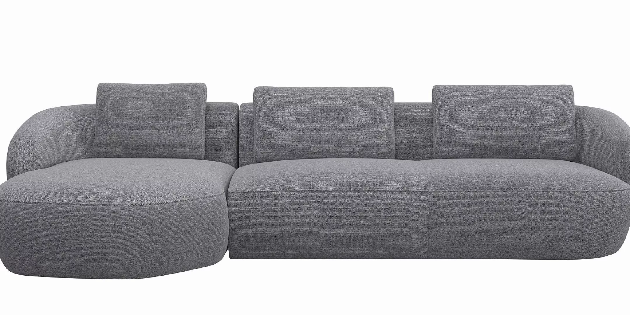 FLEXLUX Wohnlandschaft "Torino, rund, L-Form, Sofa-Ecke mit Recamiere, Long günstig online kaufen