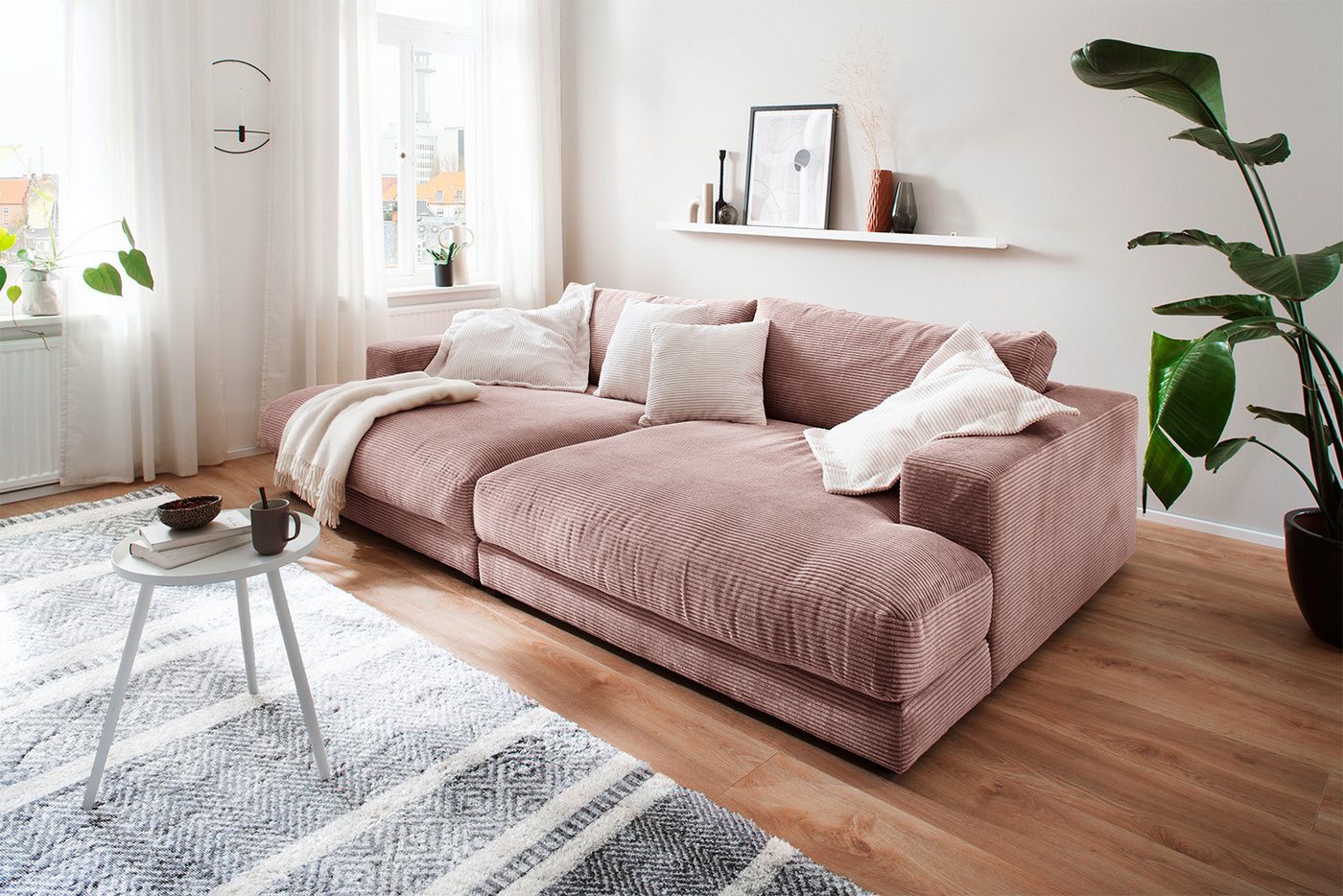 KAWOLA Big-Sofa, Sofa Stoff od. Cord, versch. Ausführungen und versch. Farb günstig online kaufen