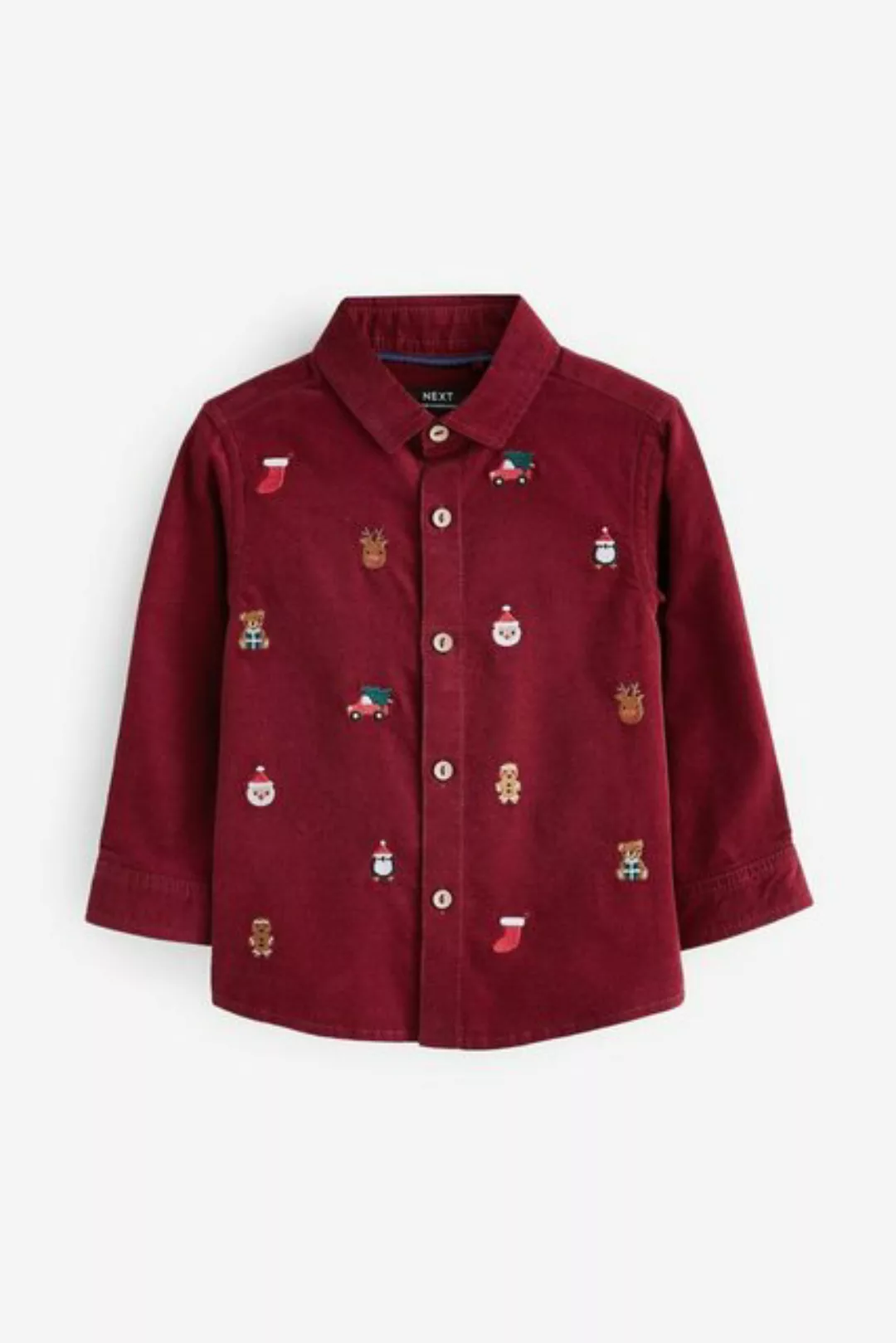 Next Langarmhemd Hemd mit Weihnachtsmotiv (1-tlg) günstig online kaufen