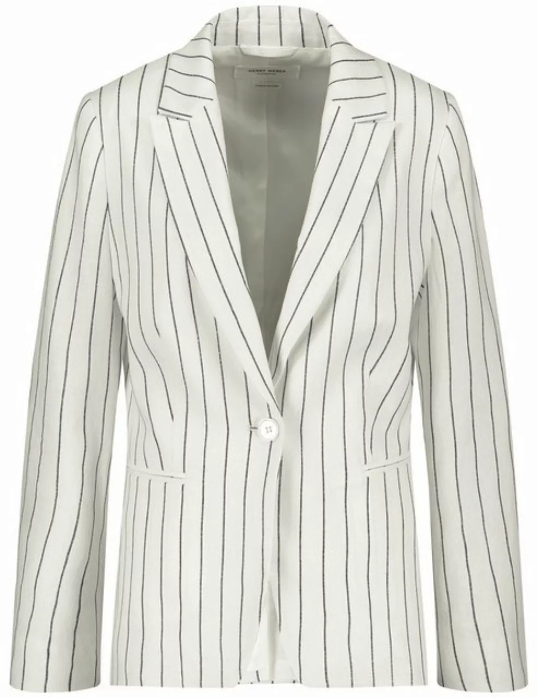 GERRY WEBER Jackenblazer Gestreifter Blazer mit Leinenanteil günstig online kaufen