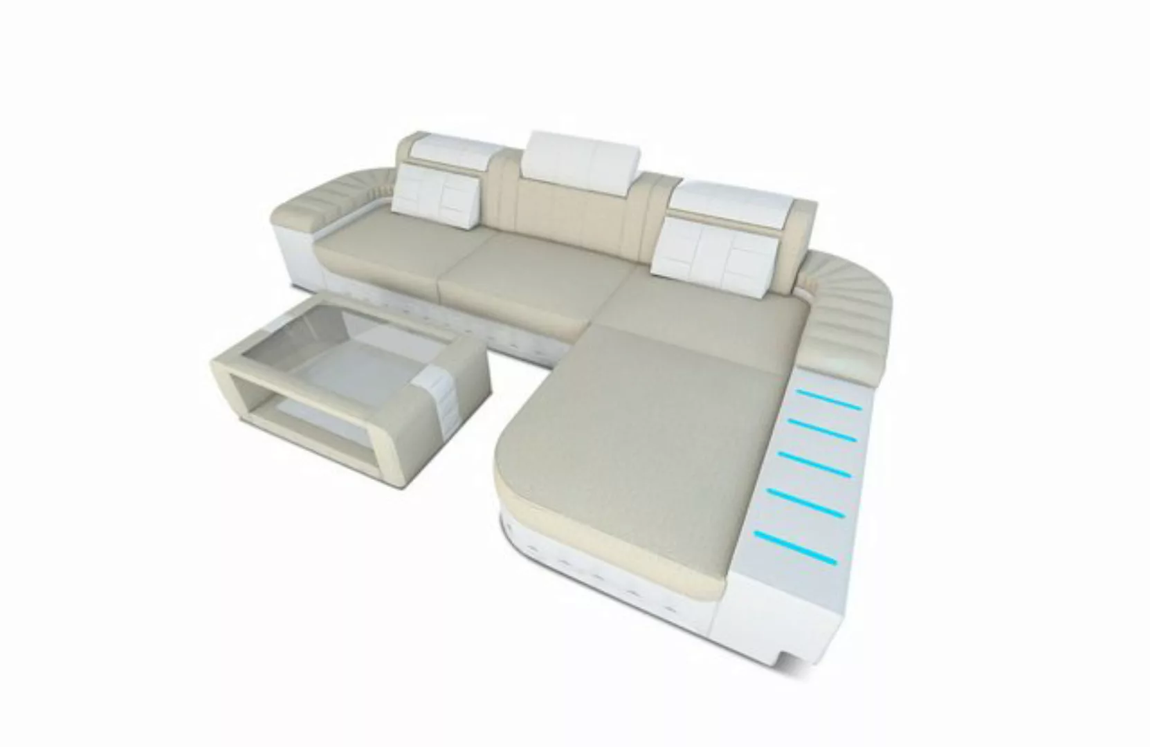 Sofa Dreams Ecksofa Stoff Sofa Bellagio L Form Polstersofa Couch Stoffsofa, günstig online kaufen