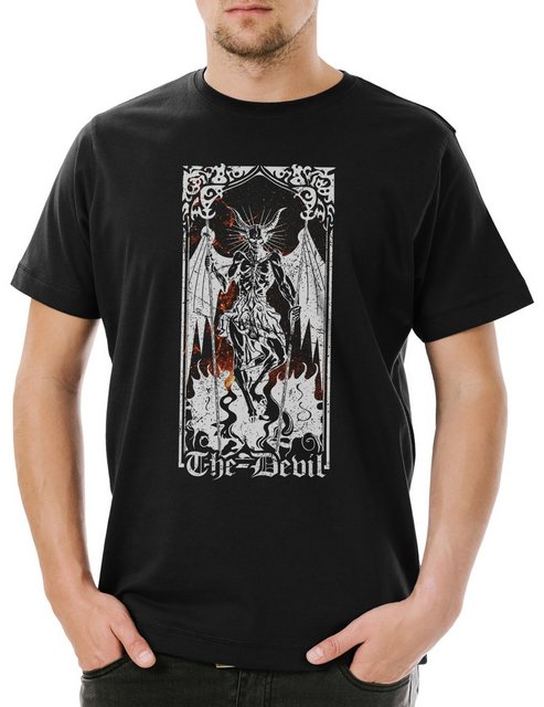 Urban Backwoods Print-Shirt Tarot B The Devil Herren T-Shirt Set Card Karte günstig online kaufen