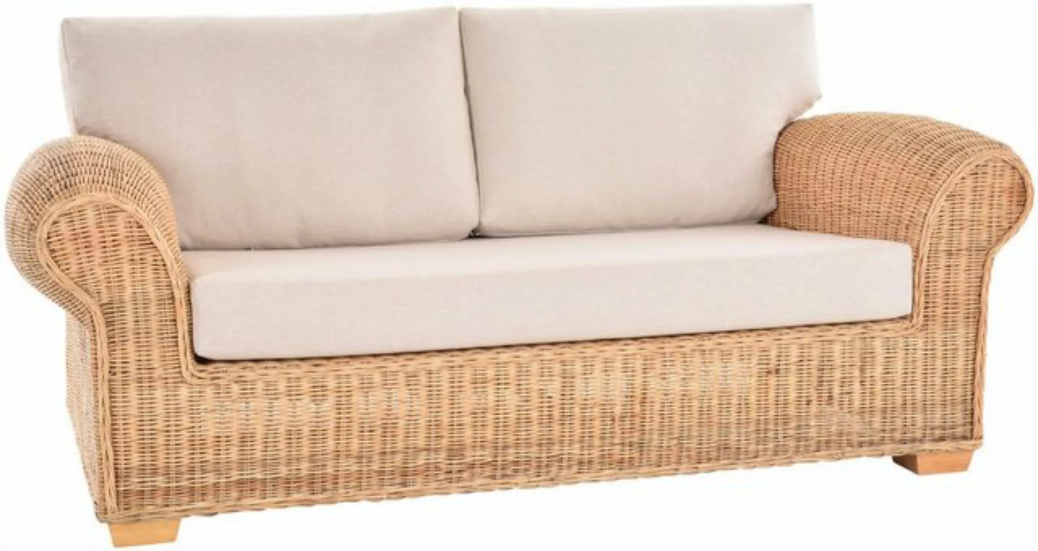 Krines Home Loungesofa Rattansofa Chester Lounge Wohnzimmer Liegesofa mit P günstig online kaufen