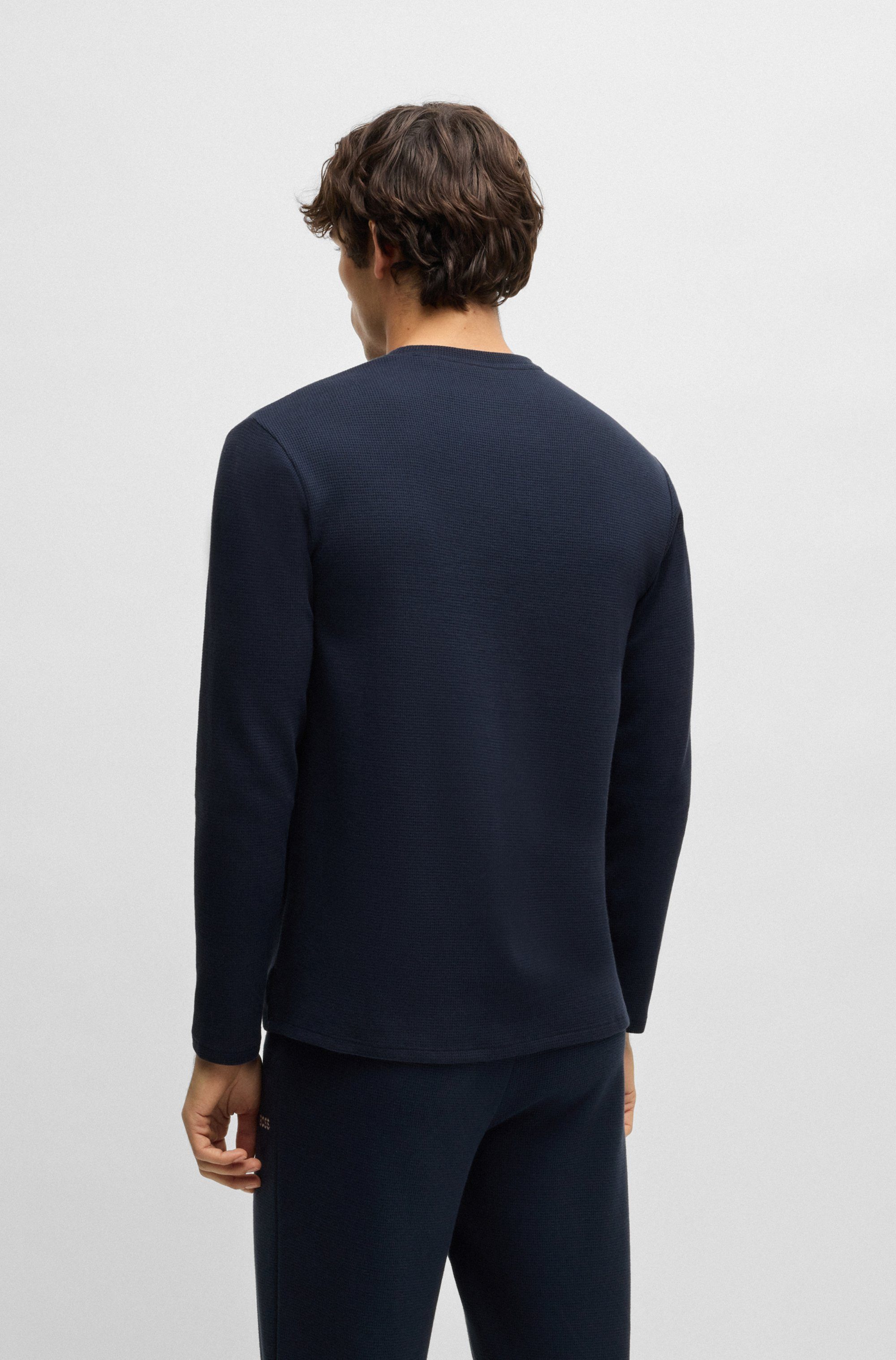 BOSS Pyjamaoberteil "Waffle LS-Shirt" günstig online kaufen