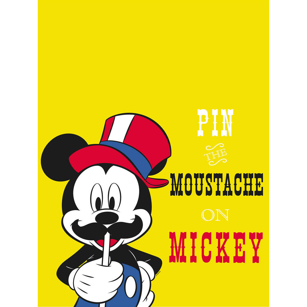 Komar Wandbild Mickey Mouse Moustache Disney B/L: ca. 30x40 cm günstig online kaufen