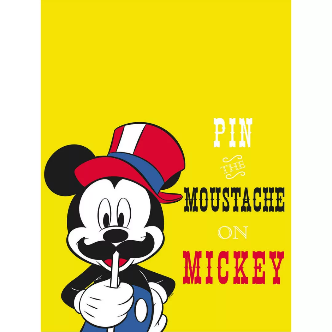 Komar Poster Mickey Mouse Moustache Disney B/L: ca. 30x40 cm günstig online kaufen