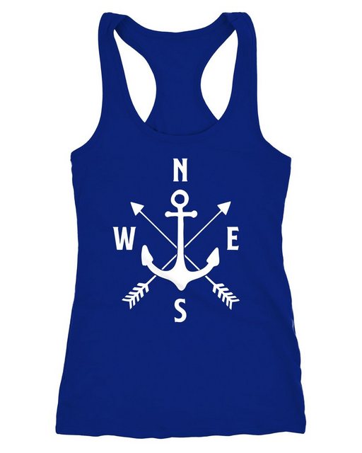 MoonWorks Tanktop Cooles Damen Tanktop Anker Kompass Arrows Racerback Moonw günstig online kaufen