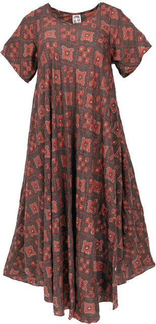 Guru-Shop Midikleid Schwingendes Ethno Maxikleid, luftiges Boho.. alternati günstig online kaufen