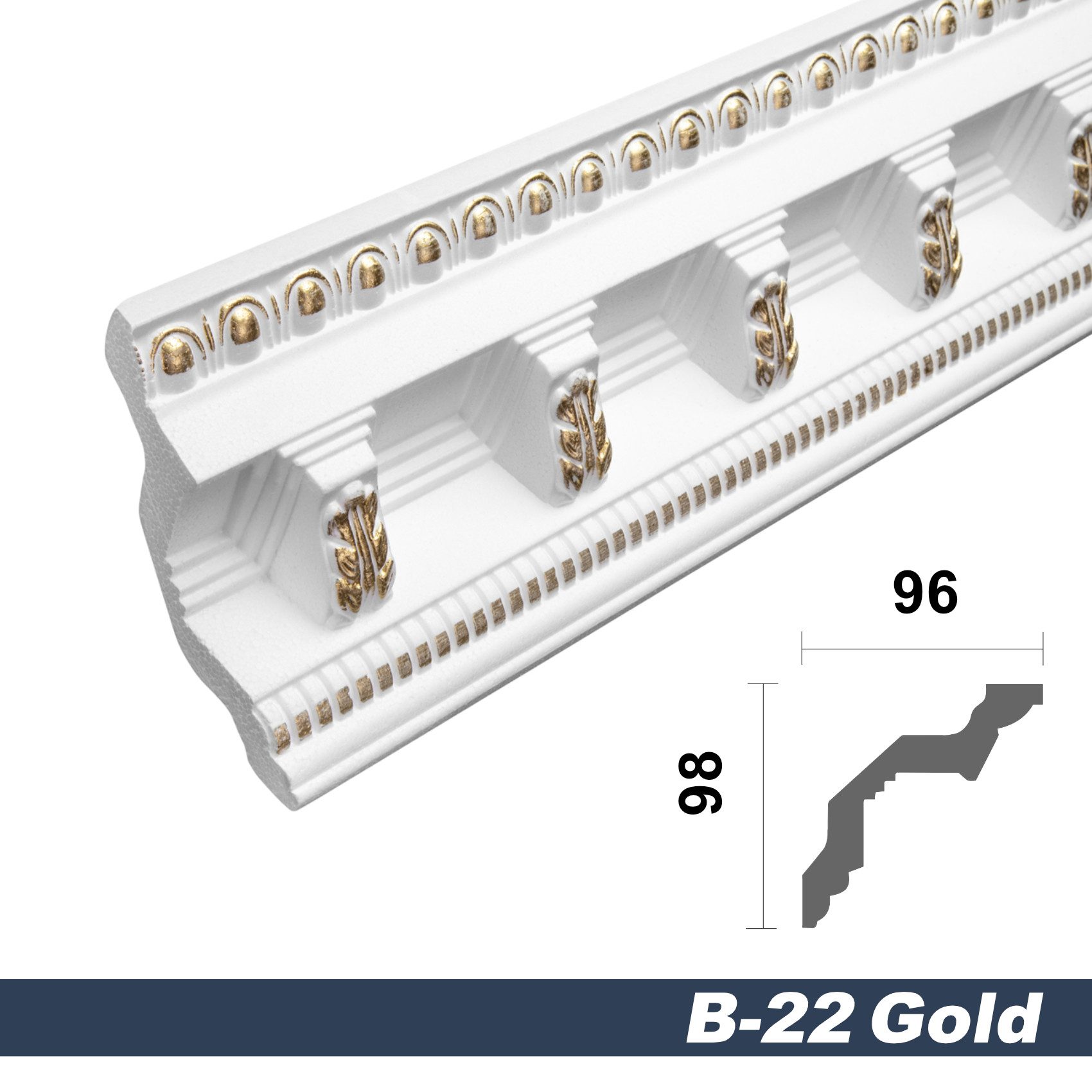 marbet design Stuckleiste B-22 gold, 20 günstig online kaufen