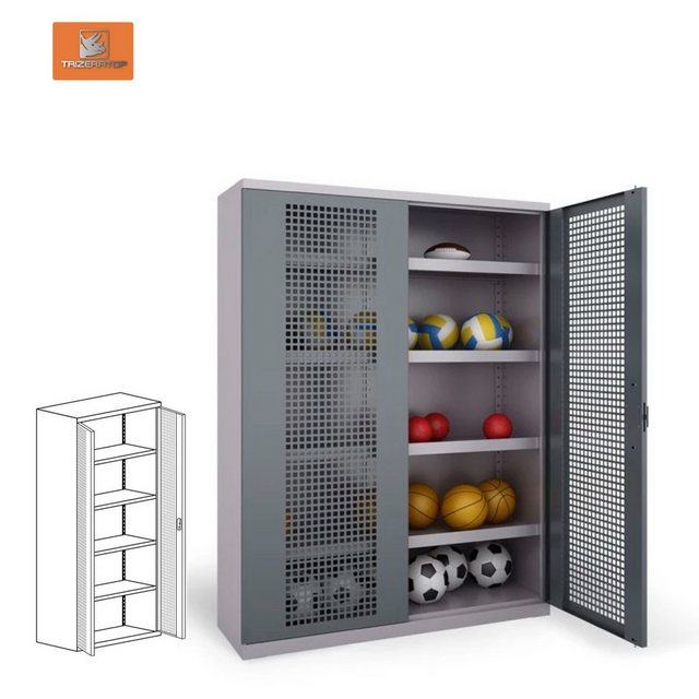 TRIZERATOP Geräteschrank Sportartikelschrank, Gymnastikschrank, 80x50x200 c günstig online kaufen