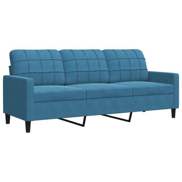 vidaXL Sofa Sofa/ 2-Sitzer/ 3-Sitzer Samt, 180 cm, Blau günstig online kaufen