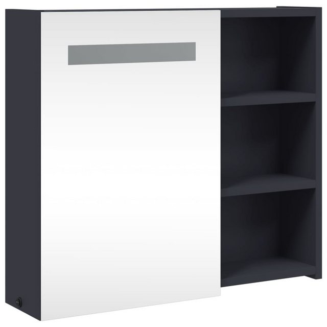 vidaXL Spiegelschrank Spiegelschrank mit LED-Beleuchtung Grau 60x13x52 cm günstig online kaufen