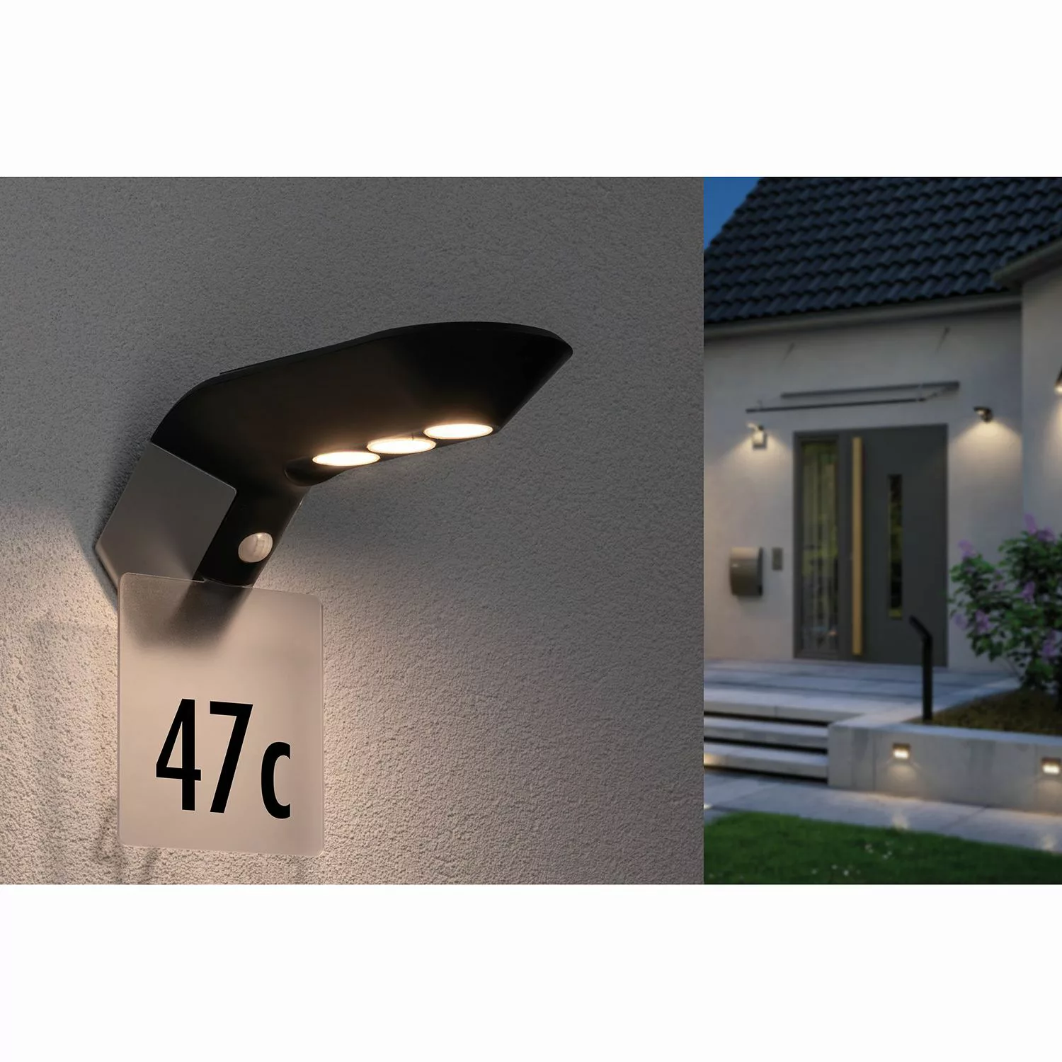 Paulmann LED-Solar-Außenwandlampe Soley anthrazit günstig online kaufen