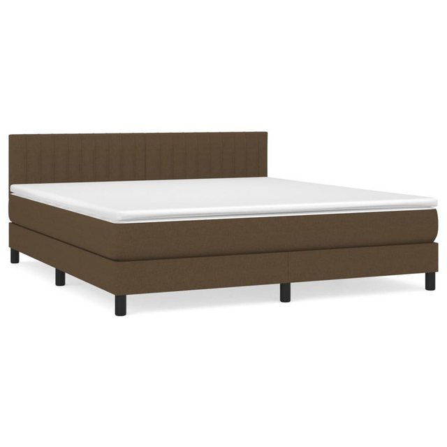 vidaXL Boxspringbett mit Matratze Dunkelbraun 180x200 cm Stoff1468068 günstig online kaufen