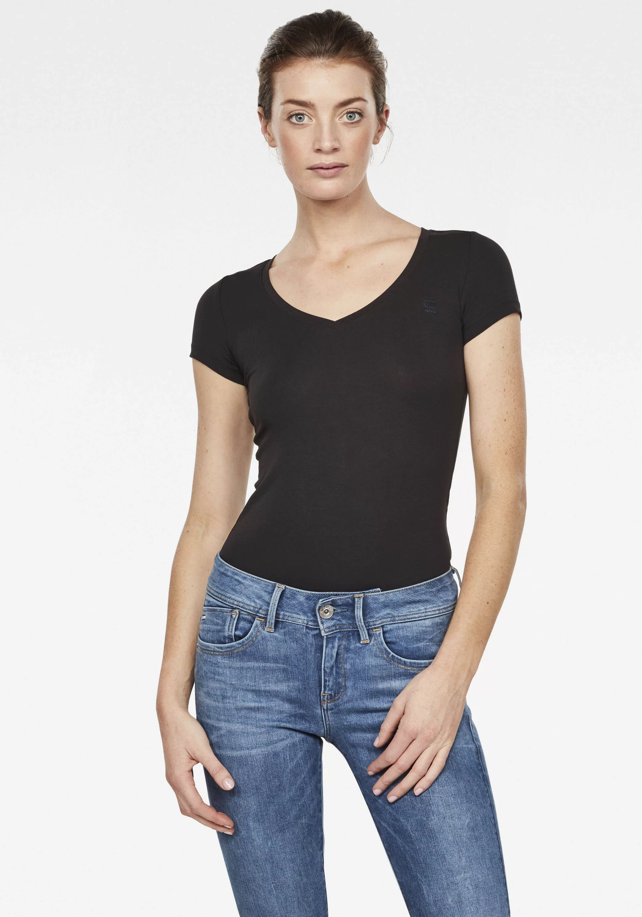 G-star Base V Neck Kurzarm T-shirt XS Black günstig online kaufen