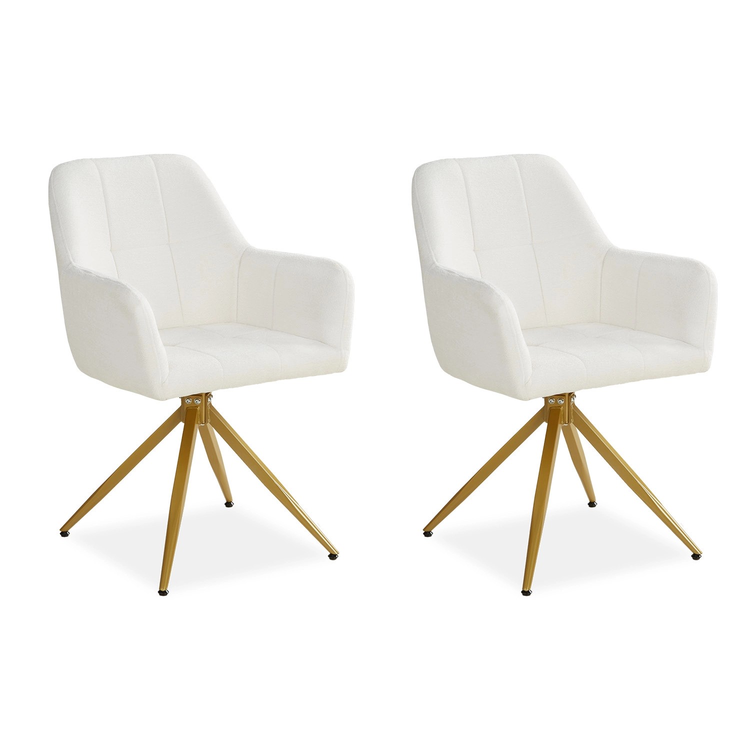 Homestyle4u Polsterstuhl Drehbar 2er Set in Beige 2730 günstig online kaufen