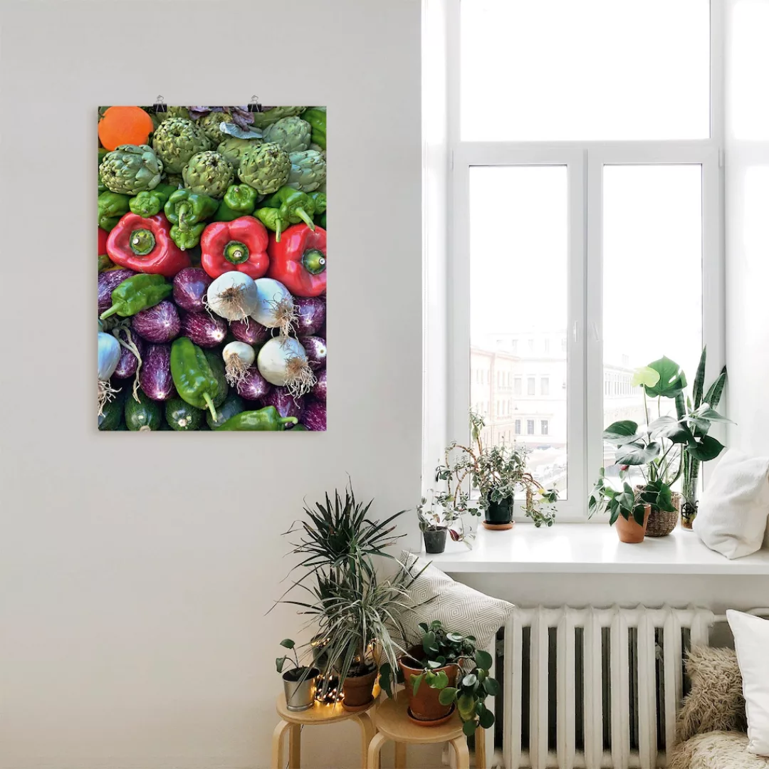 Artland Poster "Gemischtes Gemüse vom Markt", Lebensmittel, (1 St.), als Al günstig online kaufen