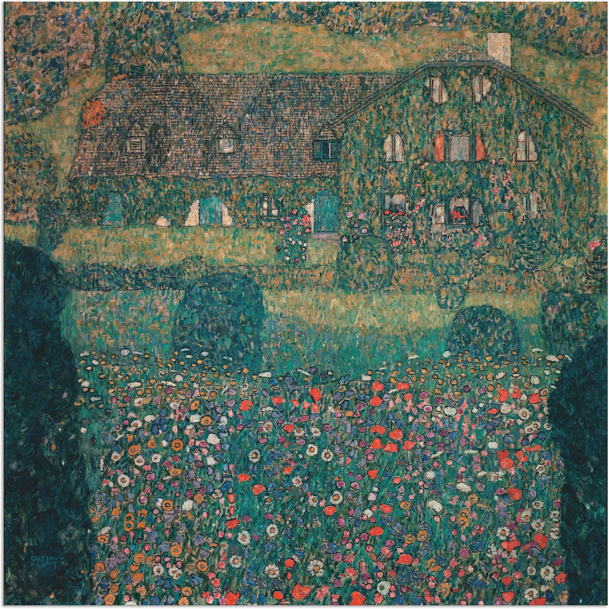 Artland Wandbild "Landhaus am Attersee. 1914.", Garten, (1 St.) günstig online kaufen