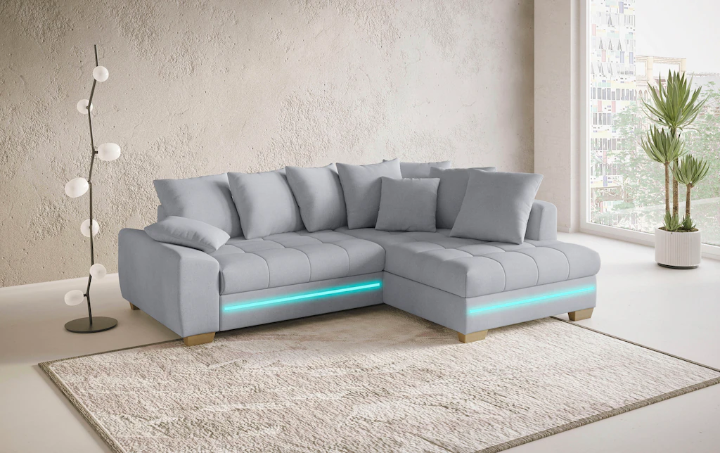 Mr. Couch Ecksofa "Nikita II, L-Form", mit Kaltschaum, RGB-LED Beleuchtung, günstig online kaufen