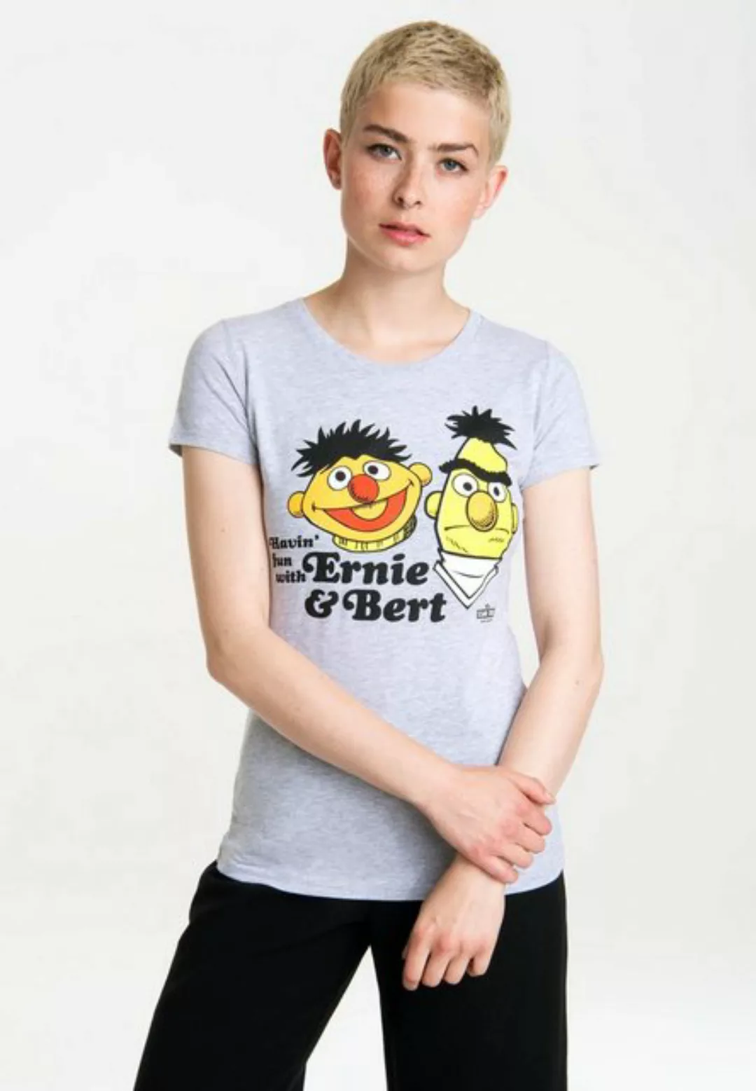LOGOSHIRT T-Shirt Sesamstraße - Ernie & Bert Fun mit Ernie und Bert-Print günstig online kaufen