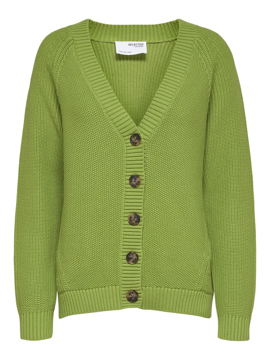 SELECTED Langarm- Strickjacke Damen Grün günstig online kaufen