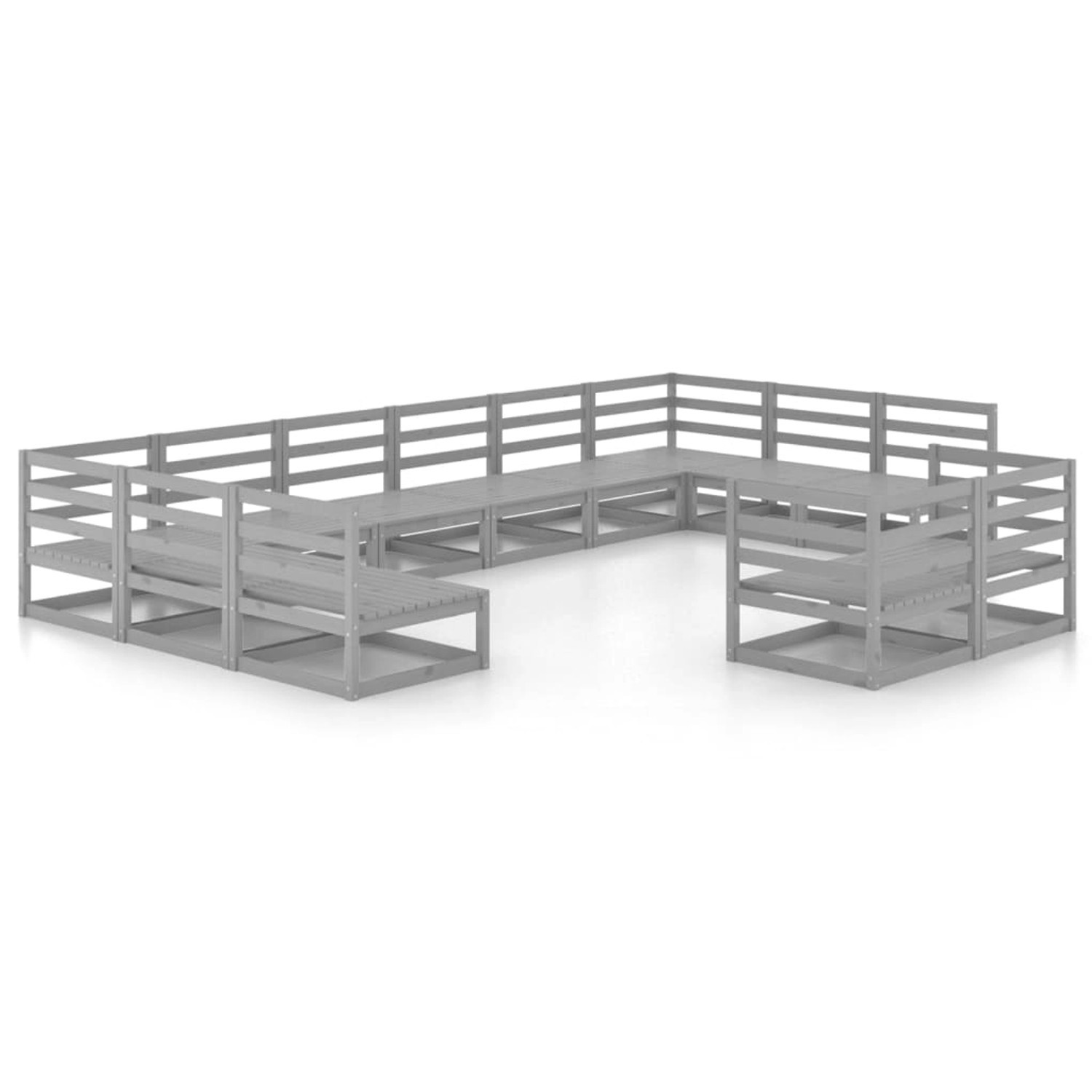 vidaXL 12-tlg Garten-Lounge-Set Massivholz Kiefer Modell 20 günstig online kaufen