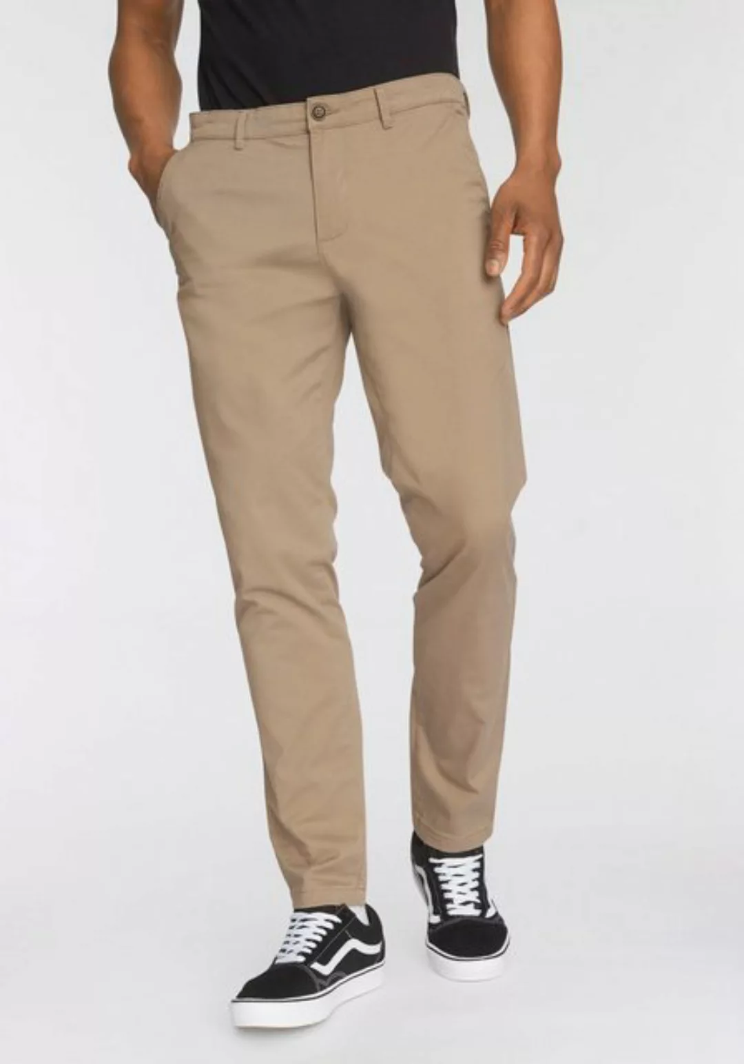 Jack & Jones Herren Chino Hose JPSTMARCO JJDAVE AKM BEIGE - Slim Fit Beige günstig online kaufen