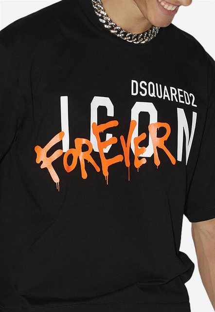 Dsquared2 Print-Shirt D2 ICON Forever T-Shirt Black günstig online kaufen