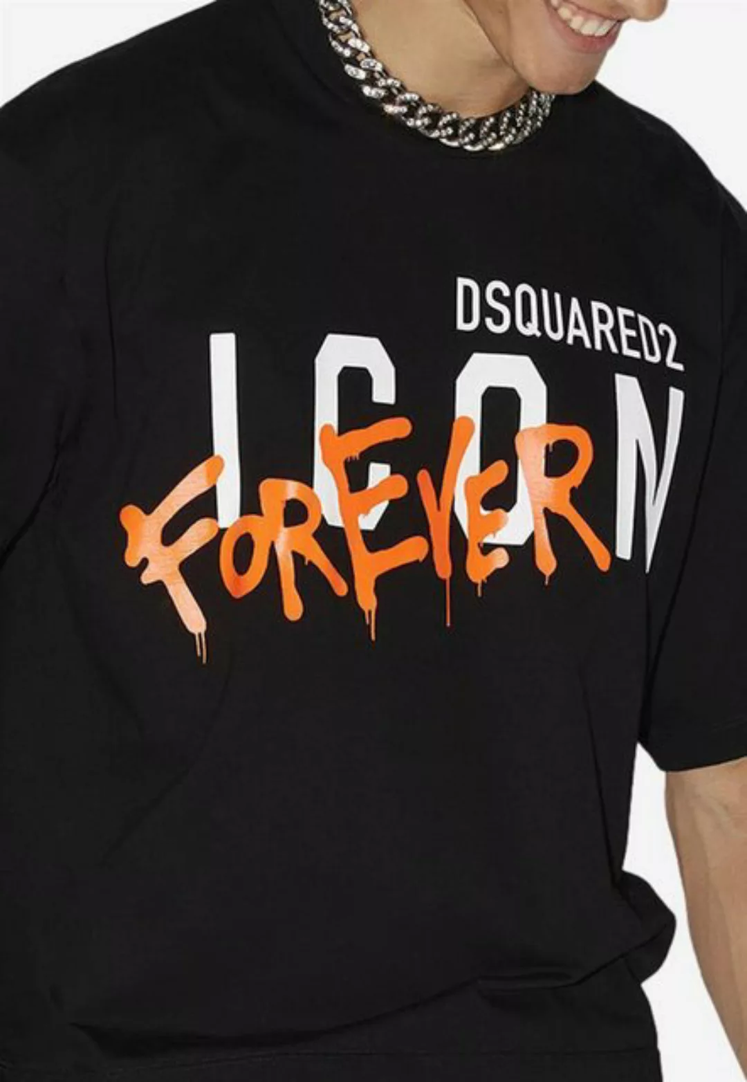 Dsquared2 Print-Shirt D2 ICON Forever T-Shirt Black günstig online kaufen