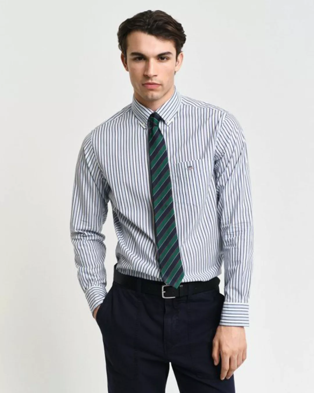 Gant Langarmhemd REG POPLIN STRIPE SHIRT Regular Fit Popeline Hemd mit Stre günstig online kaufen