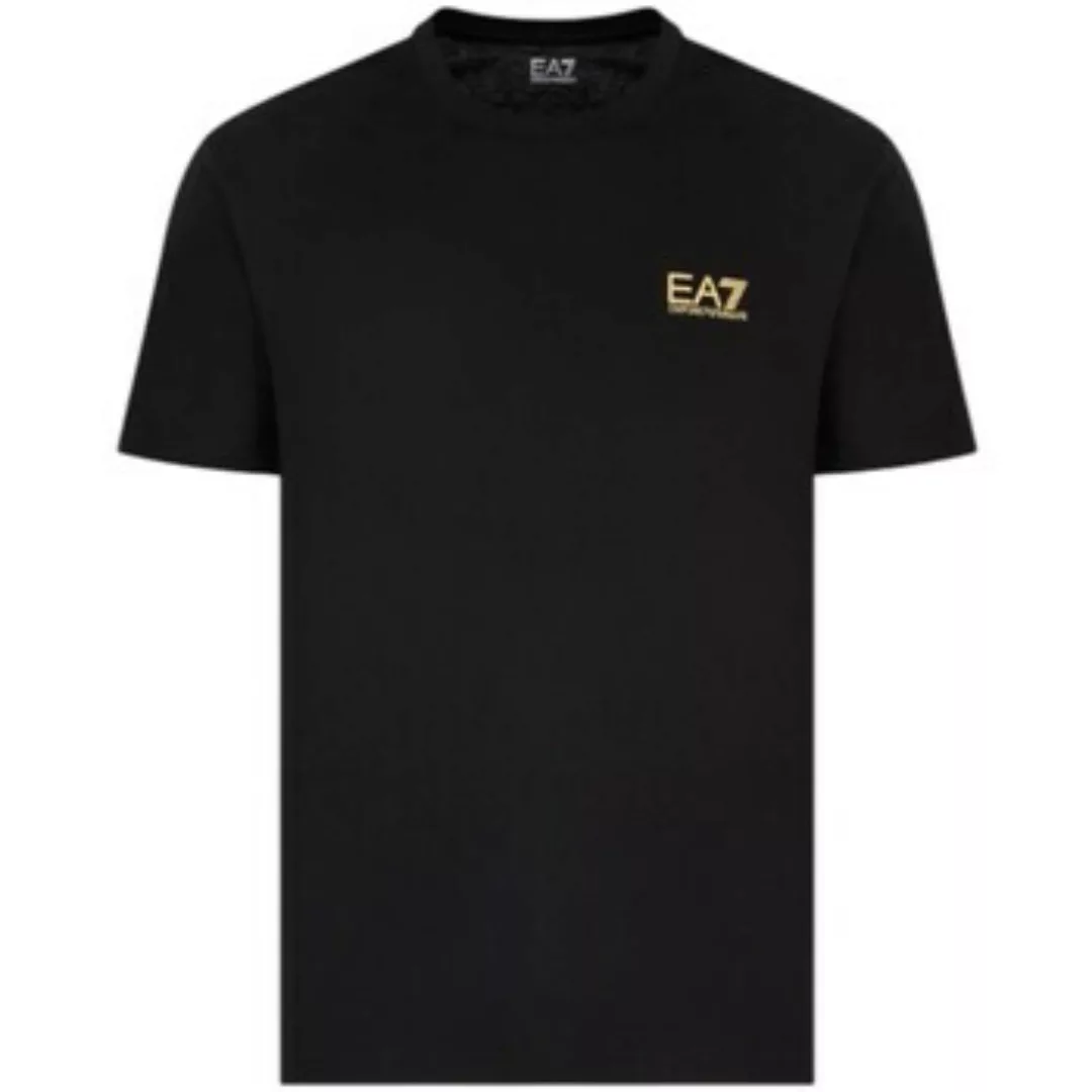 Ea7 Emporio Armani  T-Shirts & Poloshirts Pima Cotton Identity T-Shirt Blac günstig online kaufen