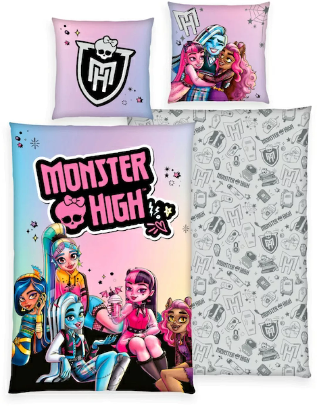 Bettwäsche-Set Monster High ¦ mehrfarbig ¦ Maße (cm): B: 135 H: 1 Bettwaren günstig online kaufen