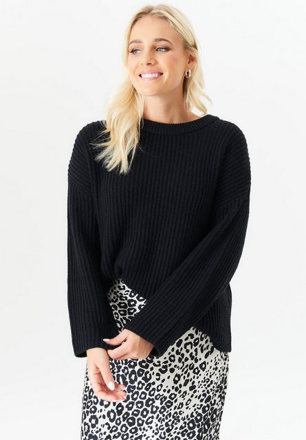 GINI LONDON Stricktop Gini Knit Übergroßer Pullover aus Grobstrick günstig online kaufen