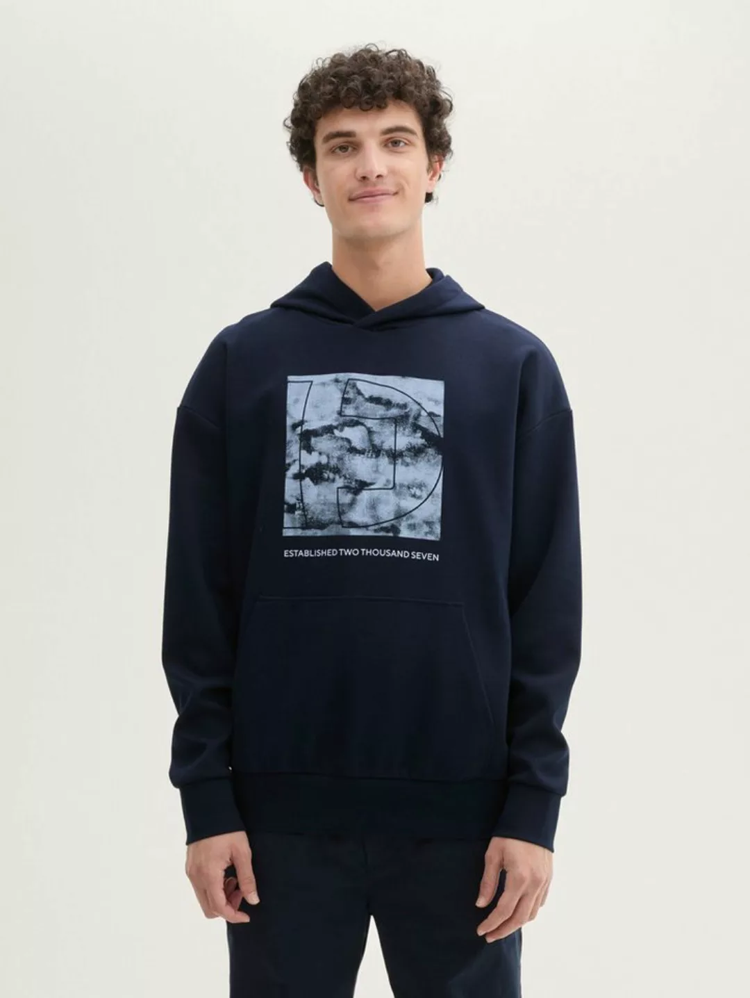 TOM TAILOR Denim Sweatshirt Relaxed Hoodie mit Print günstig online kaufen