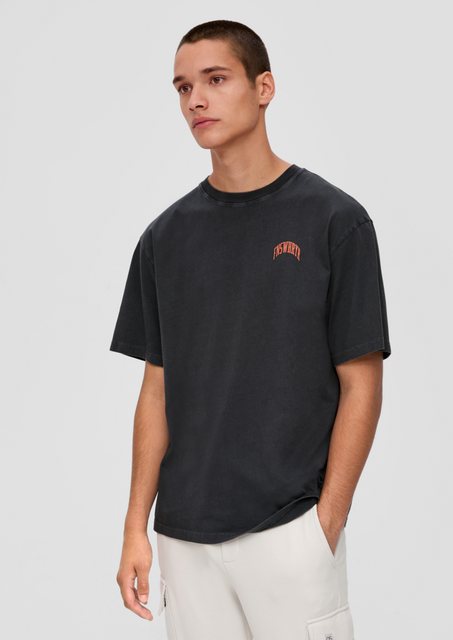 QS Kurzarmshirt T-Shirt mit Rückenprint günstig online kaufen