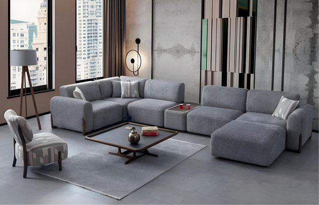 JVmoebel Ecksofa Luxus Sofagarnitur Ecksofa L-Form Garnitur Sofas Sitz Wohn günstig online kaufen