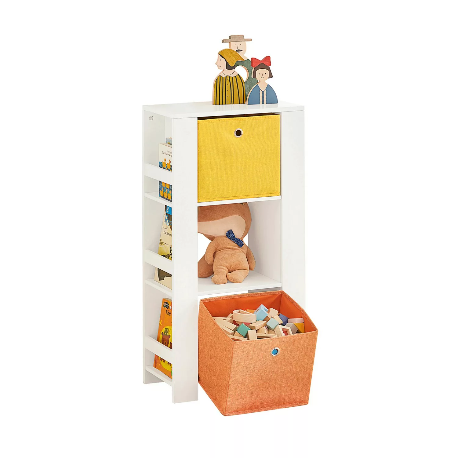 SoBuy Kinder Bücherregal mit Turm-Design Kinderregal Spielzeugregal Weiß KM günstig online kaufen