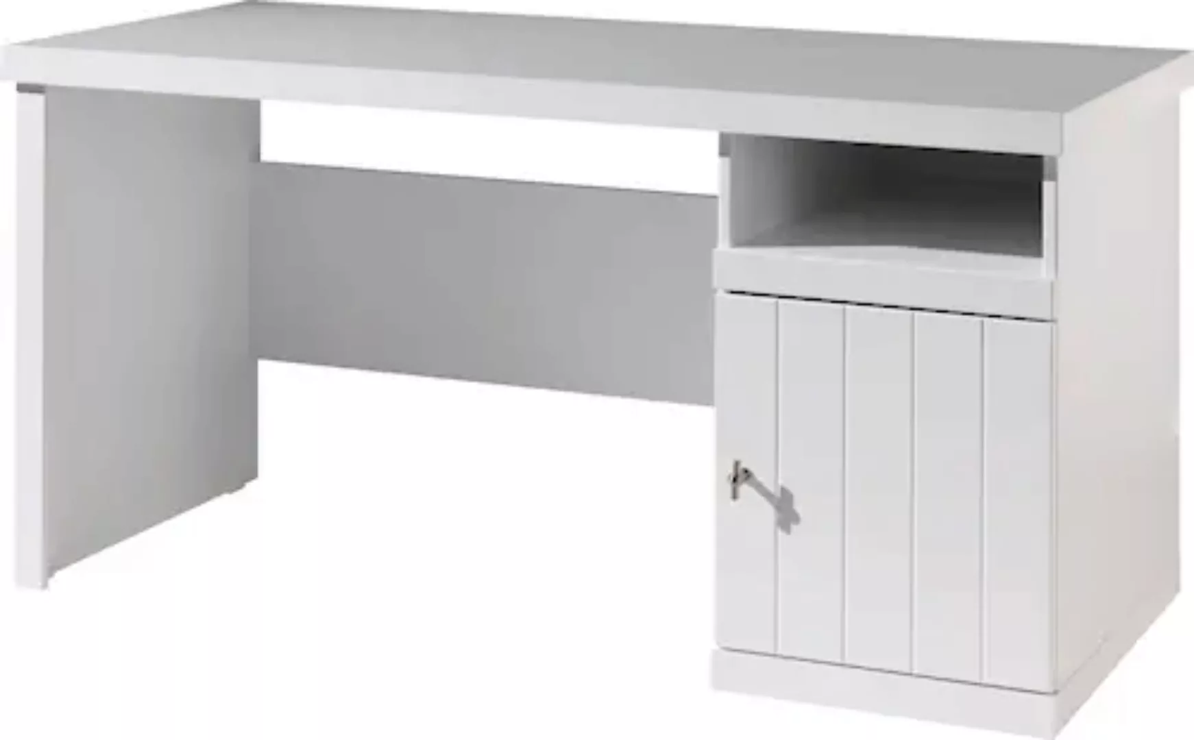 Vipack Schreibtisch "Robin", mit großer Arbeitsfläche und Stauraum hinter d günstig online kaufen