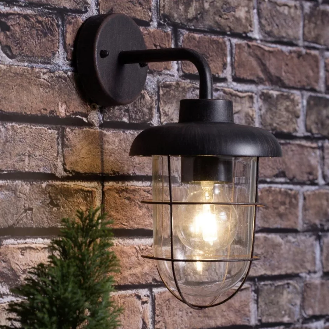 Brilliant Außen-Wandlampe Carlisle Rostfarbe günstig online kaufen