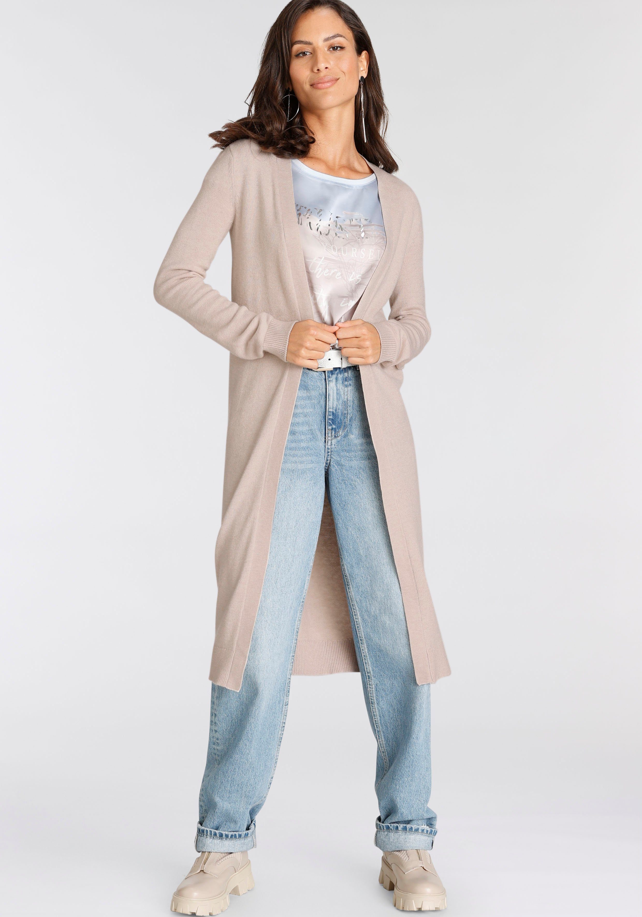 Laura Scott Longstrickjacke aus kuscheliger Strickqualität günstig online kaufen