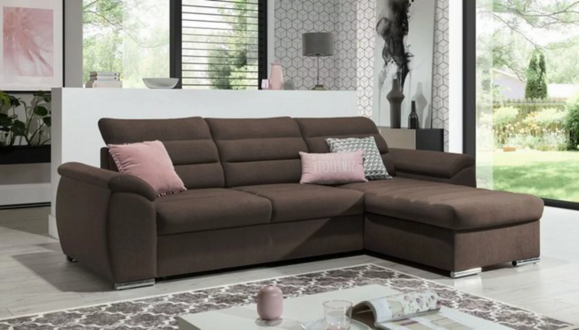 Luxusbetten24 Schlafsofa Designer Sofa Lima, mit Schlaf- und Klappfunktion günstig online kaufen