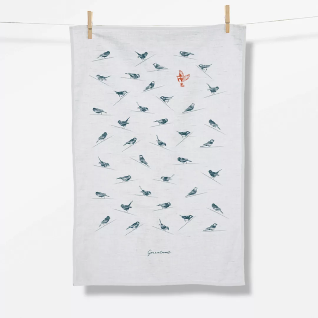 Animal Birds Sitting (Tea Towel)- Geschirrtuch günstig online kaufen