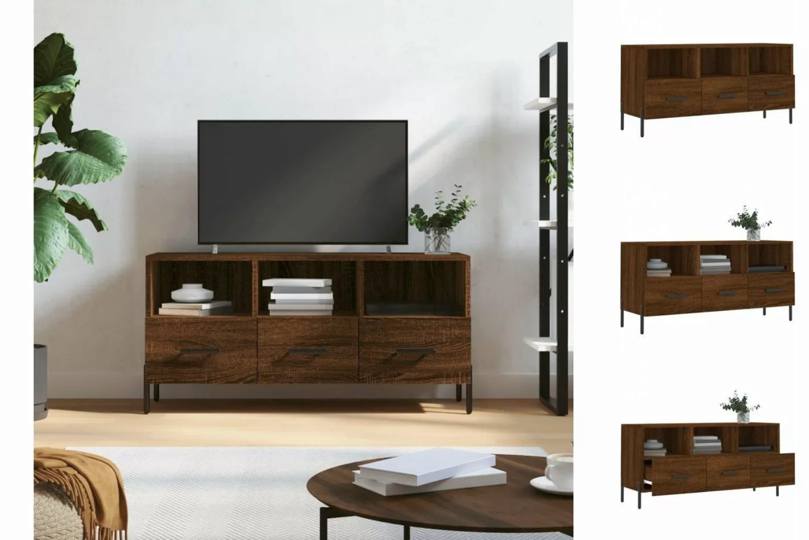 vidaXL TV-Schrank TV-Schrank Braun Eichen-Optik 102x36x50 cm Spanplatte günstig online kaufen