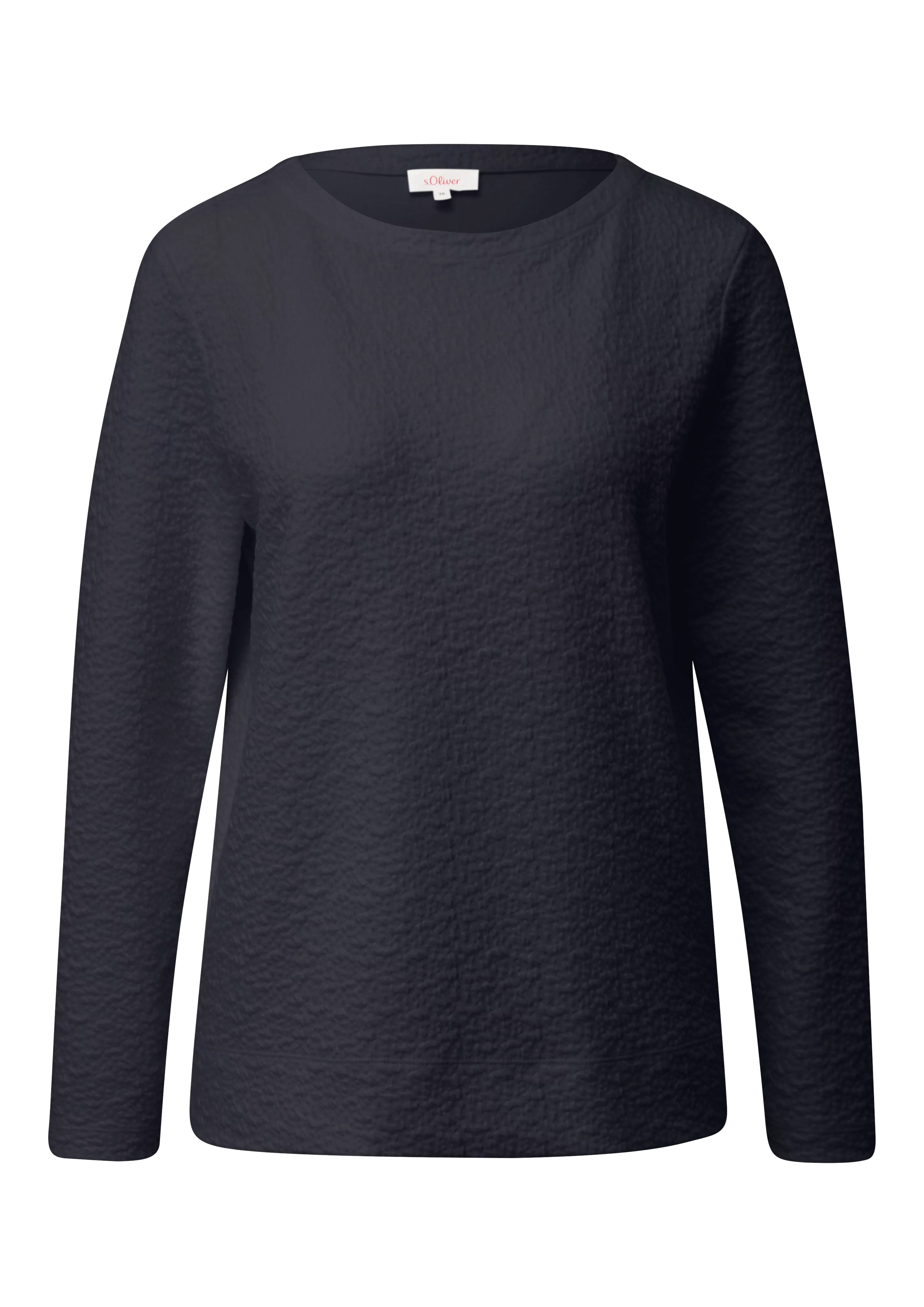 s.Oliver Longsweatshirt mit Crinkle Optik günstig online kaufen