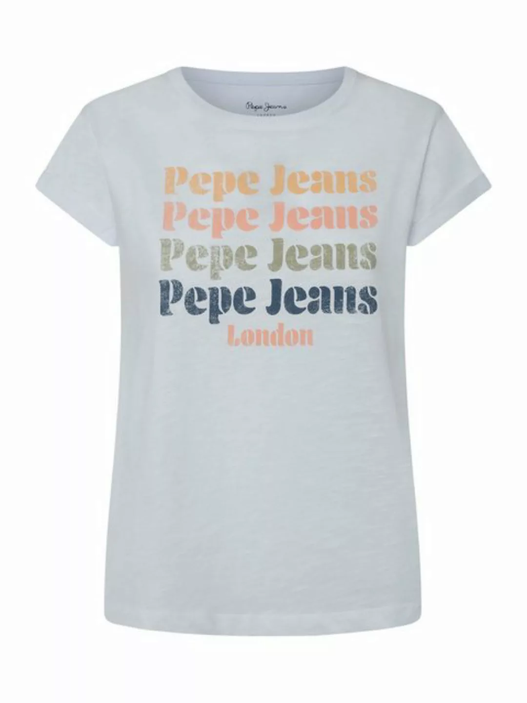 Pepe Jeans T-Shirt EILEEN aus strukturierter Baumwollqualiät günstig online kaufen