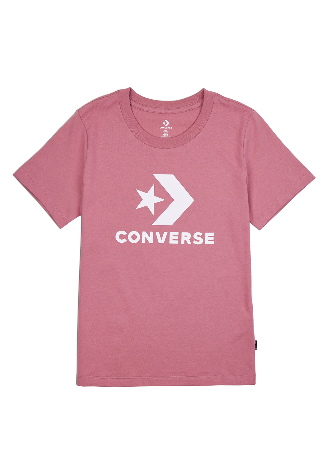 Converse Damen T-Shirt BOOSTED STAR CHEVRON TEE 10018569 Pink Aura Altrosa günstig online kaufen