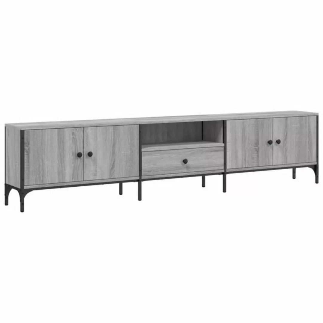 vidaXL TV-Schrank TV-Board mit Schublade Grau Sonoma 200x25x44 cm Holzwerks günstig online kaufen