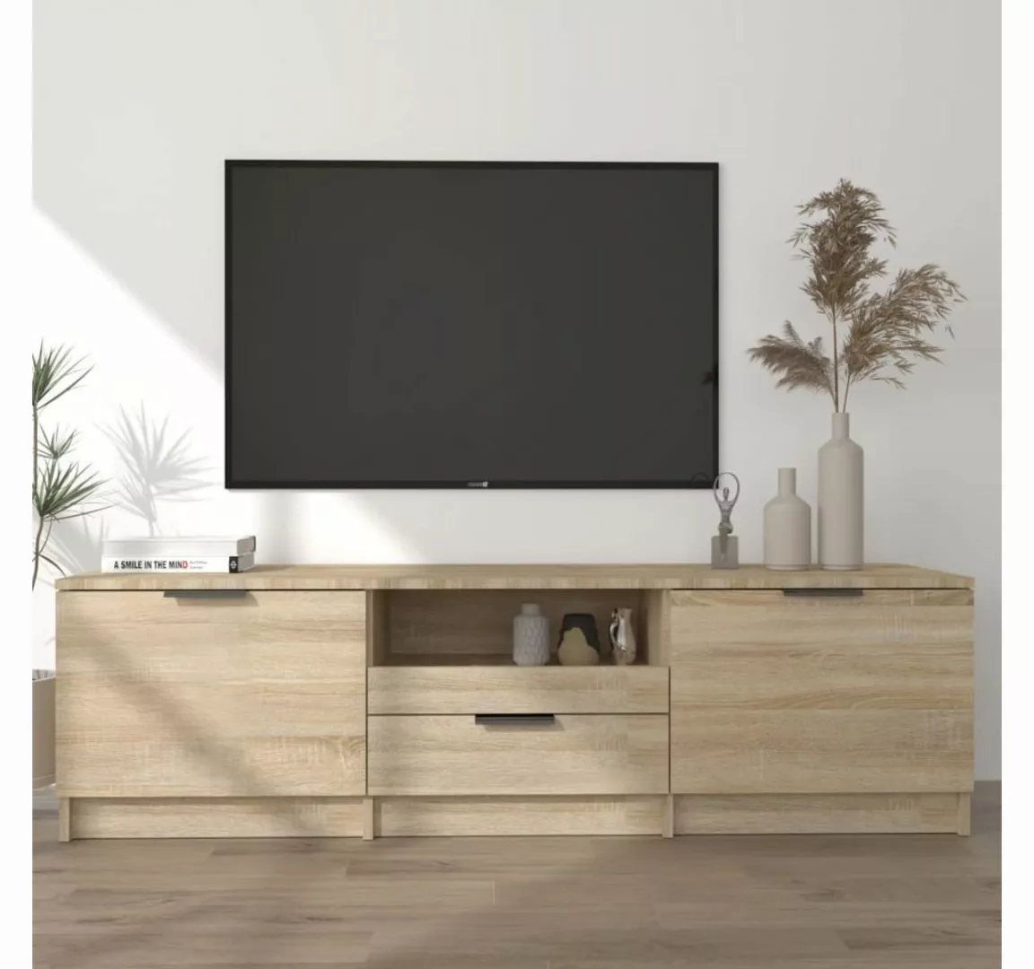 vidaXL TV-Schrank TV-Schrank Sonoma Eiche 140x35x40 cm Spanplatte Lowboard günstig online kaufen