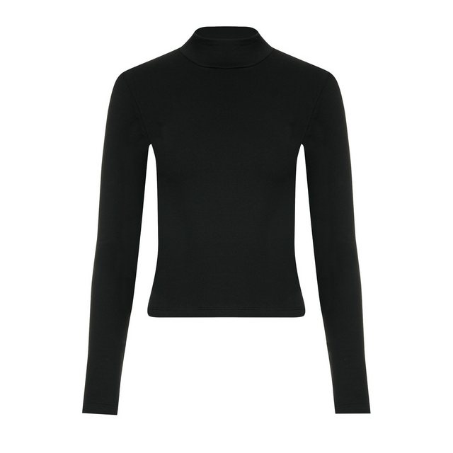 Evoni Crop-Top Damen Shirt Langarm Halbkragen günstig online kaufen