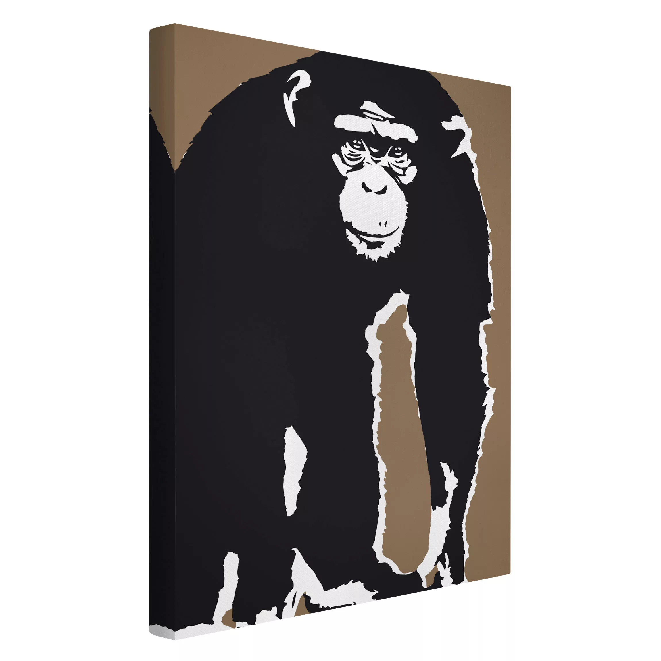 Leinwandbild Tiere - Hochformat Schimpanse günstig online kaufen
